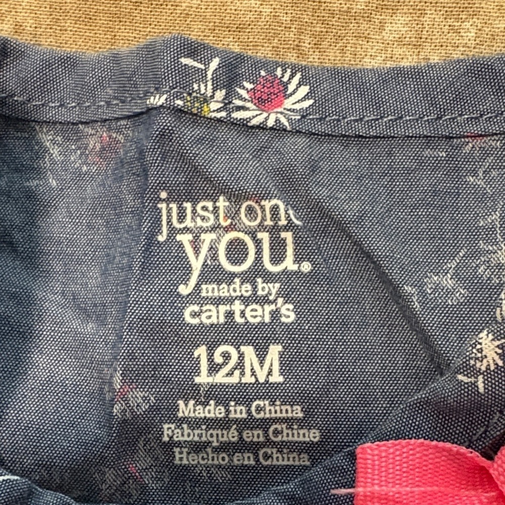 Carter's Blue Floral Top with Pink Accents - Picture 2 of 2